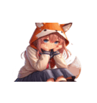 九尾の狐の女の子（個別スタンプ：6）