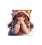 九尾の狐の女の子（個別スタンプ：9）