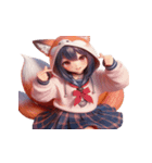 九尾の狐の女の子（個別スタンプ：11）