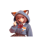 九尾の狐の女の子（個別スタンプ：12）