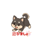 黒柴ちゃんの絵文字（個別スタンプ：15）