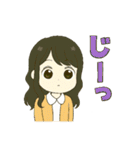 ずっと使えるセミロングな女の子（個別スタンプ：18）