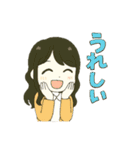 ずっと使えるセミロングな女の子（個別スタンプ：23）