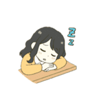 ずっと使えるセミロングな女の子（個別スタンプ：26）