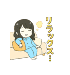 ずっと使えるセミロングな女の子（個別スタンプ：28）