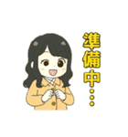 ずっと使えるセミロングな女の子（個別スタンプ：30）