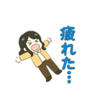 ずっと使えるセミロングな女の子（個別スタンプ：36）
