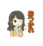 ずっと使えるセミロングな女の子（個別スタンプ：38）