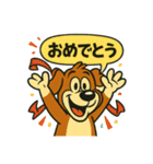 10種類の動物による定番あいさつスタンプ（個別スタンプ：34）