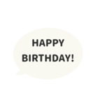 ⏹⬛LINEフキダシ楕円❷⬛モノクロ（個別スタンプ：20）