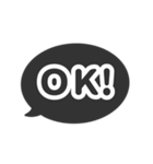 ▶️動く⬛LINEフキダシ楕円❷⬛ブラック（個別スタンプ：3）