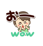やさしいパパ☆日本語＋英語（個別スタンプ：15）