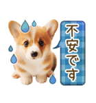 ネガティブなコーギーのスタンプ✿.•（個別スタンプ：1）
