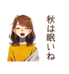 OLの秋♡きれいめ女子の日常（個別スタンプ：27）