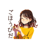 OLの秋♡きれいめ女子の日常（個別スタンプ：28）