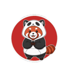 Red panda wanna be a panda！（個別スタンプ：7）