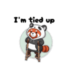 Red panda wanna be a panda！（個別スタンプ：9）