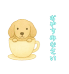 [おやすみなさい専用]カップからイヌ（個別スタンプ：6）