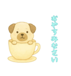 [おやすみなさい専用]カップからイヌ（個別スタンプ：10）