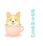 [おやすみなさい専用]カップからイヌ（個別スタンプ：15）