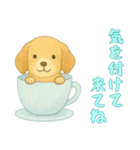 [気を付けて来てね専用]カップからイヌ（個別スタンプ：16）