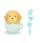 [オッケー専用]カップからイヌ（個別スタンプ：6）