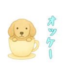 [オッケー専用]カップからイヌ（個別スタンプ：11）