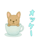 [オッケー専用]カップからイヌ（個別スタンプ：12）