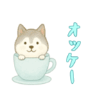 [オッケー専用]カップからイヌ（個別スタンプ：15）