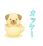 [オッケー専用]カップからイヌ（個別スタンプ：16）