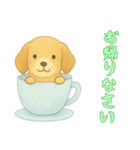 [お帰りなさい専用]カップからイヌ（個別スタンプ：5）