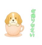 [お帰りなさい専用]カップからイヌ（個別スタンプ：16）