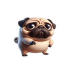 超便利なパグ会話必須スタンプ,（個別スタンプ：25）