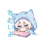 日常★白猫耳パーカーくん（個別スタンプ：22）