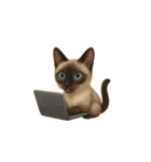 シャム猫（シャムねこ）（個別スタンプ：32）