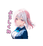 【日常使いに】癒しのピンクJK（個別スタンプ：2）