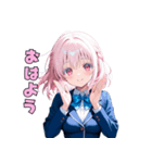 【日常使いに】癒しのピンクJK（個別スタンプ：14）