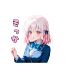 【日常使いに】癒しのピンクJK（個別スタンプ：18）