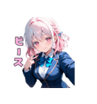 【日常使いに】癒しのピンクJK（個別スタンプ：26）