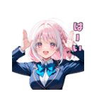 【日常使いに】癒しのピンクJK（個別スタンプ：34）