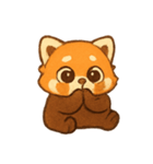 あかいレッサーパンダPandiのまいにち（個別スタンプ：4）