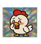 ニワトリきらきら感情便@SFW（個別スタンプ：2）