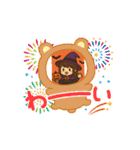 ハロウィンラブリー魔女ゆかりんスタンプ（個別スタンプ：7）