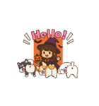 ハロウィンラブリー魔女ゆかりんスタンプ（個別スタンプ：9）