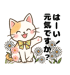 かわいいネコの四季スタンプ（個別スタンプ：1）
