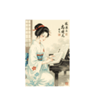 日本の昔、美人画スタンプ（個別スタンプ：1）