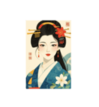 日本の昔、美人画スタンプ（個別スタンプ：5）