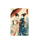 日本の昔、美人画スタンプ（個別スタンプ：6）