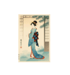 日本の昔、美人画スタンプ（個別スタンプ：7）