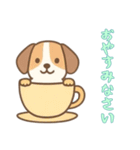 [おやすみなさい専用]カップから犬（個別スタンプ：6）